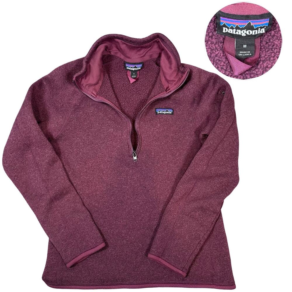 Patagonia Better Sweater 1/4-Zip Womens Medium Purple Outdoor Gorpcore Hiking